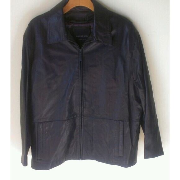 Marc New York by Andrew Marc Men's Black Leather Jacket Size L - Picture 1 of 6